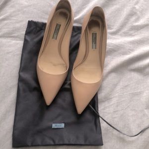 Beige Prada kitten heels